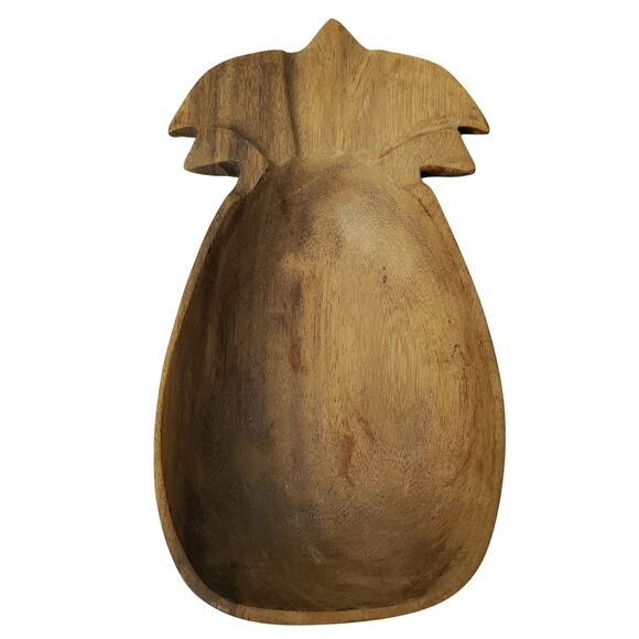 3 Vintage Hawaiian Monkey Pod Wooden Pineapple Bowls Handcrafted Trinket Decor - Picture 6 of 9